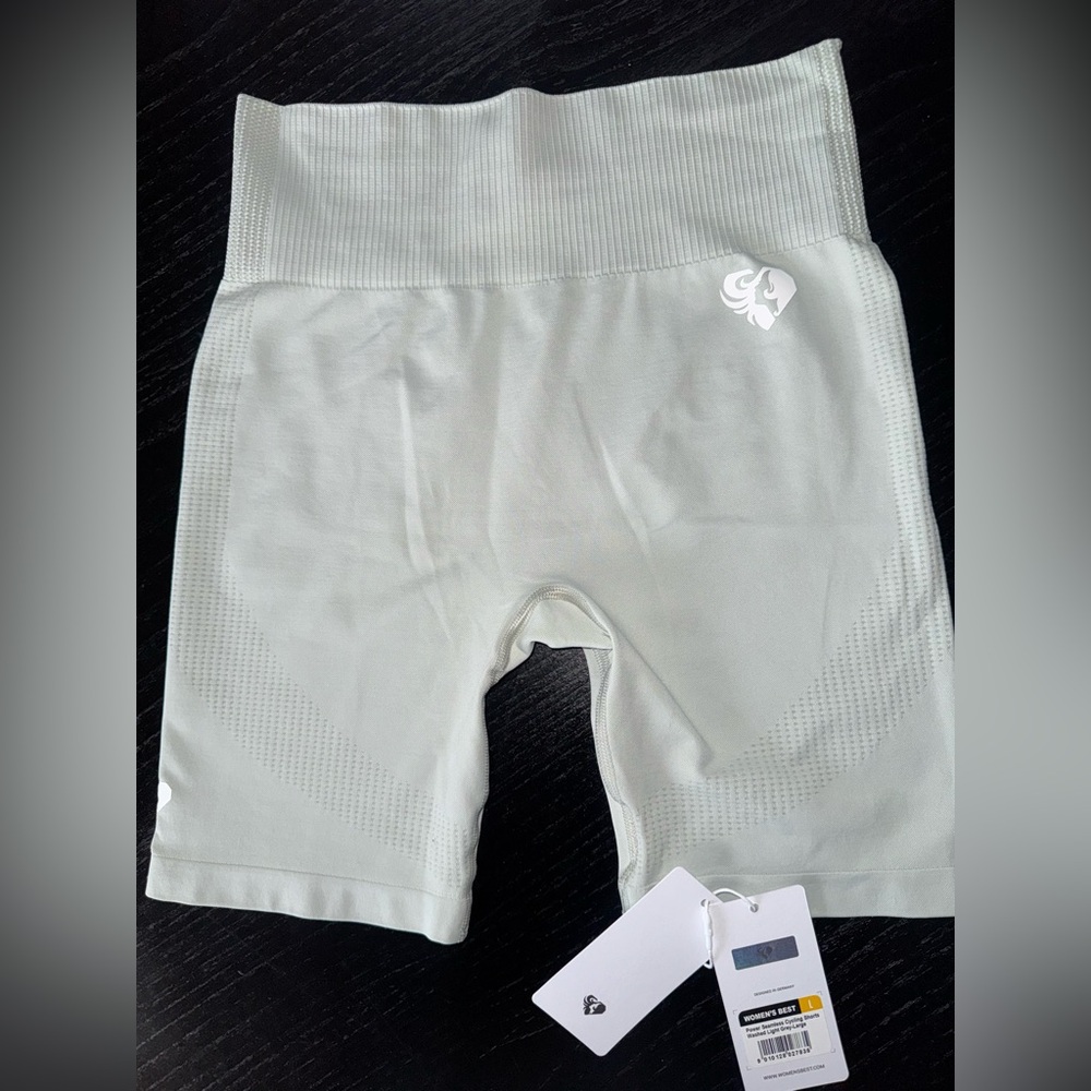 Women’s Best Power Seamless Cycling Shorts Washed Light Grey- Large